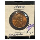 1948-D Lincoln Wheat Cent in Coin Holder