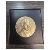 Bronze Frederick Chopin Plaque on Wood