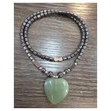 Jade Heart Pendant Necklace