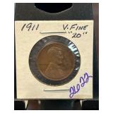 1911 Lincoln Wheat Cent in Very Fine Condition