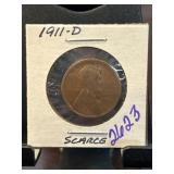 1911-D Lincoln Wheat Cent in Holder