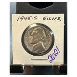 1945-S Jefferson Silver Nickel in Holder