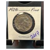 1928 Fine Condition Buffalo Nickel