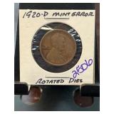 1920-D Mint Error Lincoln Cent