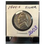 1944-S Jefferson War Nickel, Silver Composition