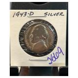 1943-D Jefferson Nickel in Holder