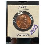 1949 Lincoln Wheat Penny, CH. UNC.