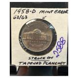 1958-D Jefferson Nickel Mint Error
