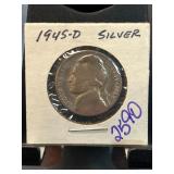 1945-D Jefferson Nickel in Holder