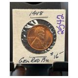 1948 Lincoln Wheat Cent Gem Red BU