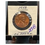 1958 Lincoln Wheat Cent Choice Red BU