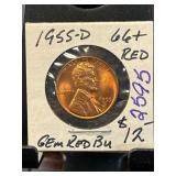 1955-D Lincoln Wheat Cent Gem Red BU