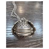 Silver-Tone Orb Pendant Necklace