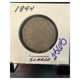 1884 Liberty Head Nickel in Holder