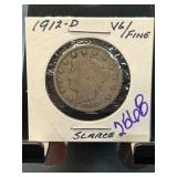 1912-D Liberty Head Nickel in Fine Condition