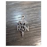 Sterling Silver R.N. Caduceus Pendant