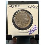 1927-S Buffalo Nickel Graded GD/VG