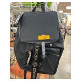 Versace Parfums Black Backpack with Logo Straps