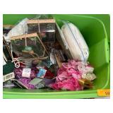 Crafting Supplies in Green Bin