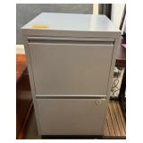 Metal Two-Drawer Lockable Filing Cabinet