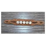 Gold-Tone Brooch with Five Clear Stones
