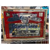 Framed Budweiser Genuine Mirror Display