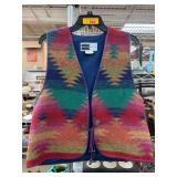 Rhonda Stark Large Multicolor Wool-Blend Vest