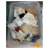 Decorative Craft Material in Plastic Bin