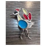 St. Labre Bird Brooch with Colorful Inlays