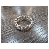 Sterling Silver Size 9 Ring with Detailing