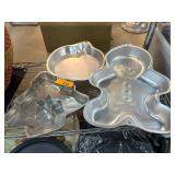 Three Metal Holiday Baking Molds