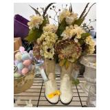 Floral Arrangement in Cowboy Boot-Themed Vase