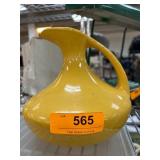 Yellow Ceramic Pitcher with Handle