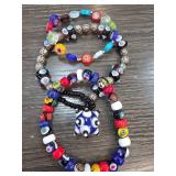 Millefiori Bead Bracelets and Necklace