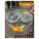 Pyrex Clear Glass Mixing and Baking Bowls