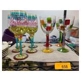 Hand-Painted Glass Goblets