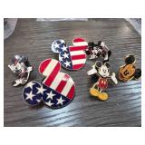 Mickey Mouse Pins with USA Theme