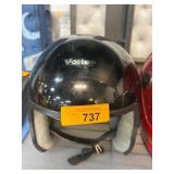 Vetter Black Open-Face Motorcycle Helmet