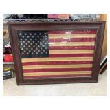 Framed American Flag in Textured Frame