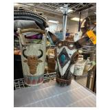 Two Decorative Bull-Themed Vases