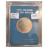 1885-O New Orleans Silver Dollar in Case