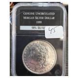 1888 Genuine Uncirculated Morgan Silver Dollar