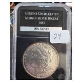 1883 Morgan Silver Dollar in Uncirculated Conditio
