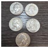 Five United States Quarters