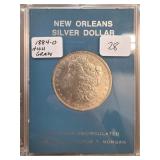 1884-O Morgan Silver Dollar in Case