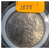 1888 Morgan Silver Dollar Coin