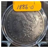 1886-O Morgan Silver Dollar in Protective Case