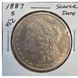 1887-S Morgan Silver Dollar with Scarce Date