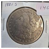 1881 S Morgan Silver Dollar Coin