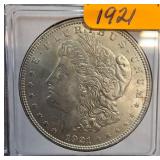 1921 Morgan Silver Dollar Coin